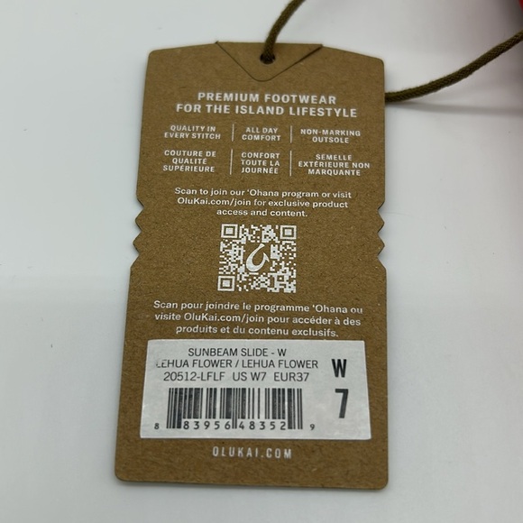 Olukai Sunbeam Slide Sandals Women’s Size 7 W Lehua Flower Red New With Tag - Picture 9 of 9